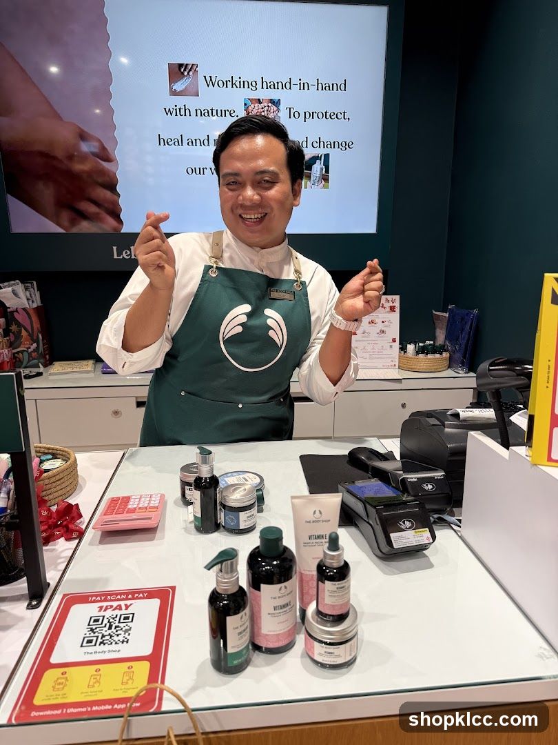 Beauty Store Interior with Staff and Products