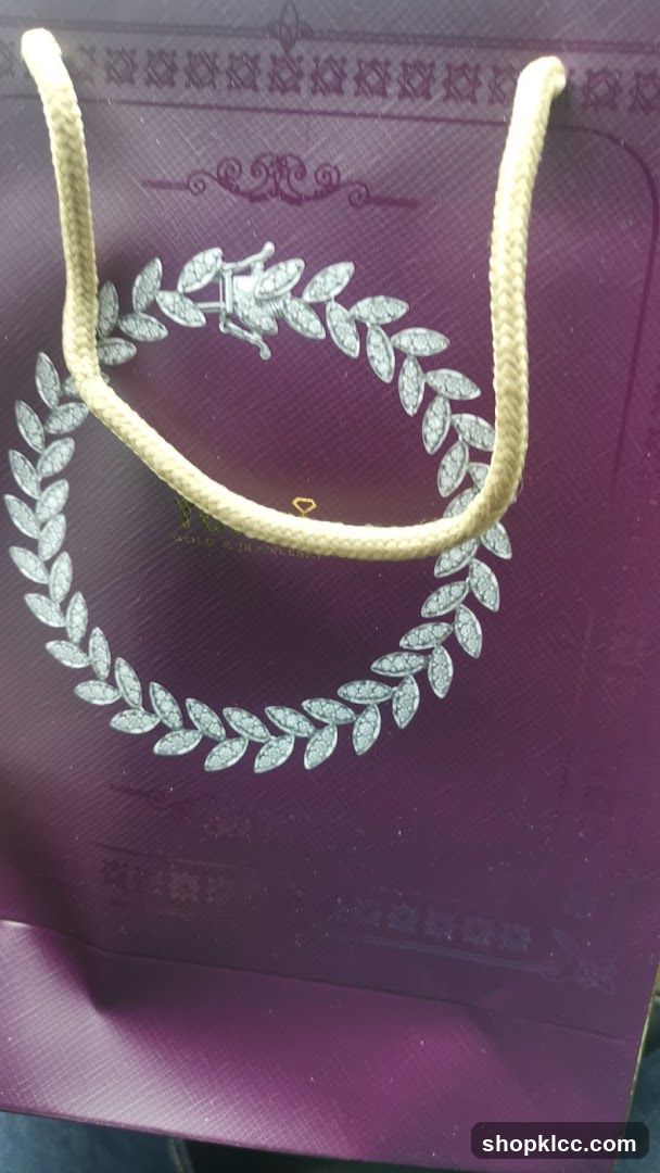 Purple Gift Bag with Laurel Wreath Design