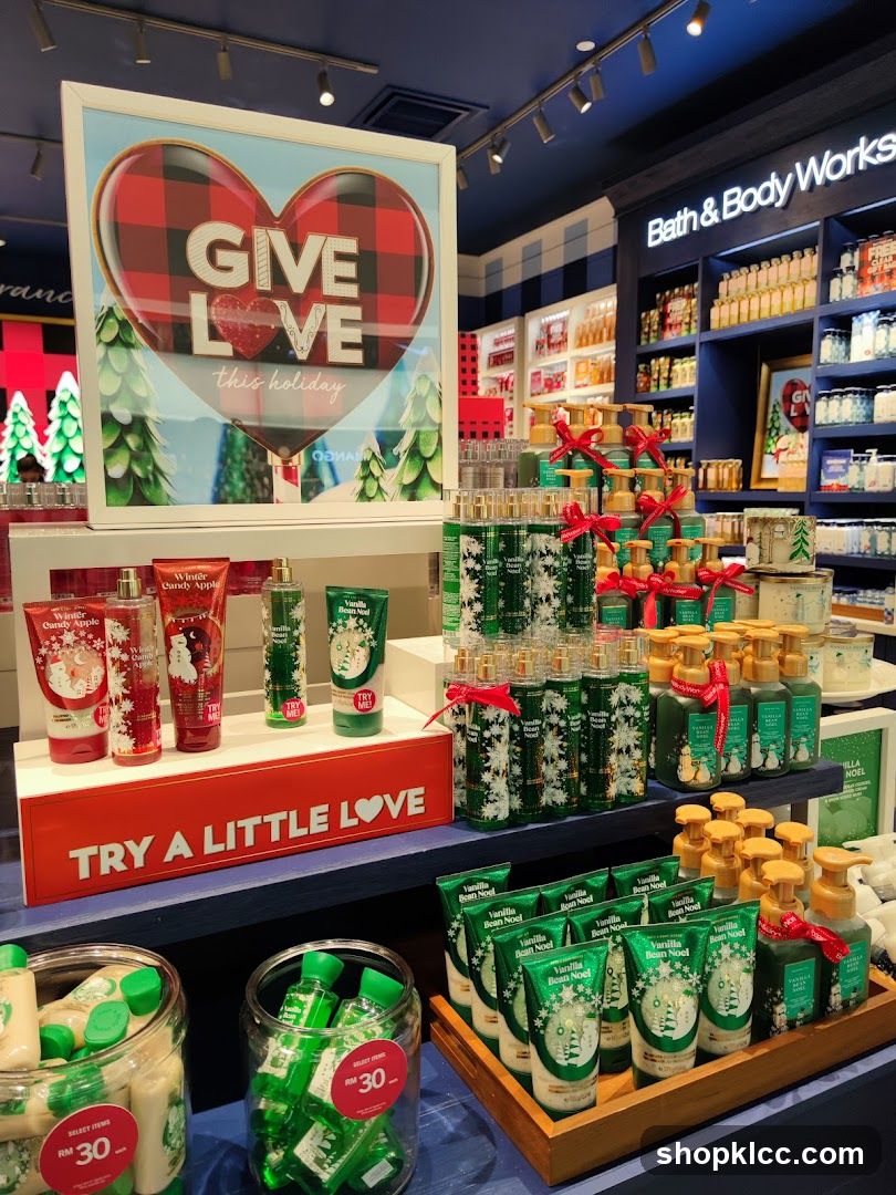 Bath & Body Works Holiday Display