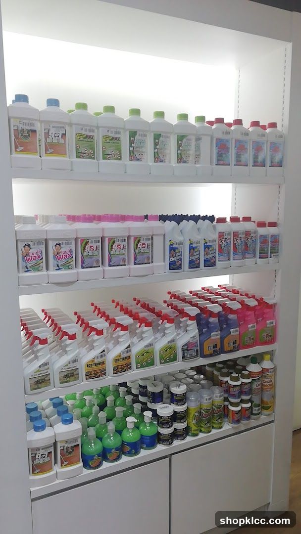 Cleaning Products Display Shelf
