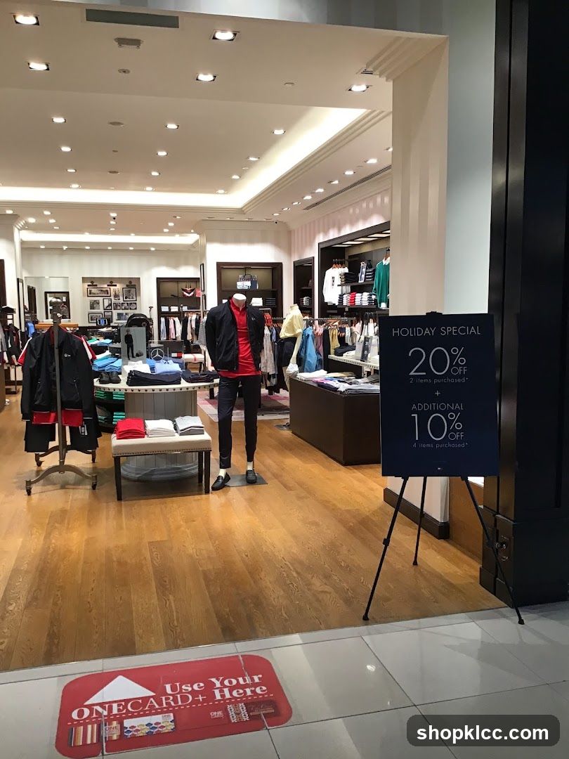 Retail Store Interior with Holiday Sale Signage