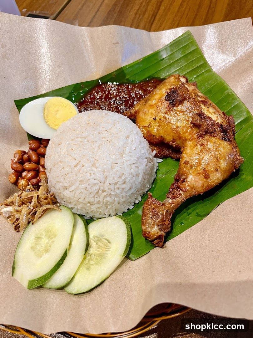 Nasi Lemak with Fried Chicken