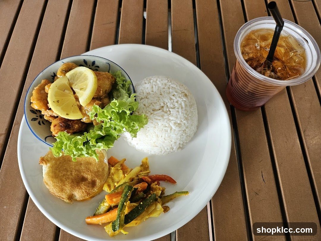 Lemon Chicken with Rice and Vegetables