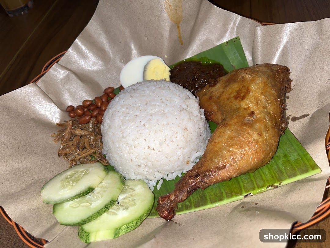 Nasi Lemak with Fried Chicken