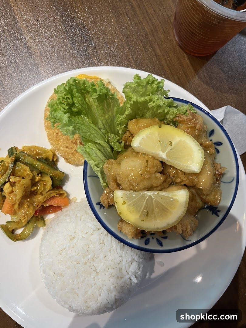 Lemon Chicken Rice Plate