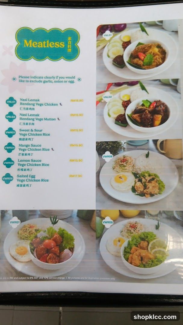 Meatless Menu