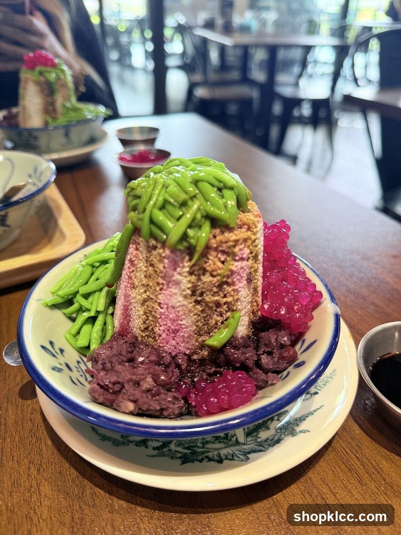 Dessert with Shaved Ice and Toppings