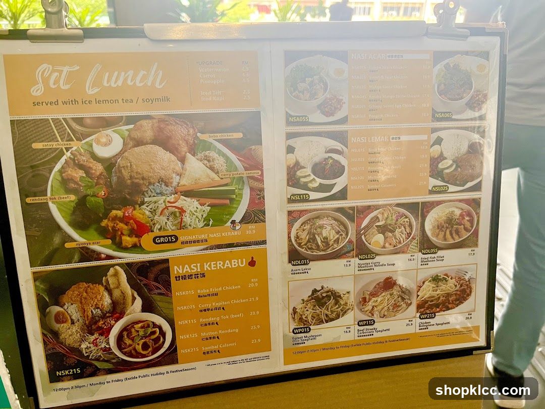 Set Lunch Menu