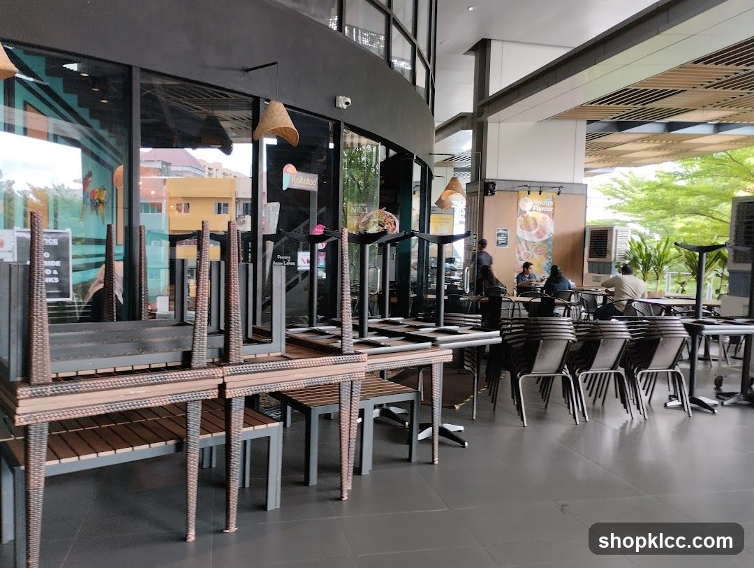 Restaurant Interior with Stacked Chairs