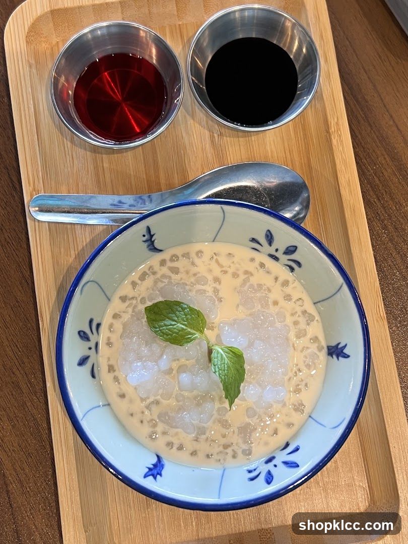 Dessert with Condiments