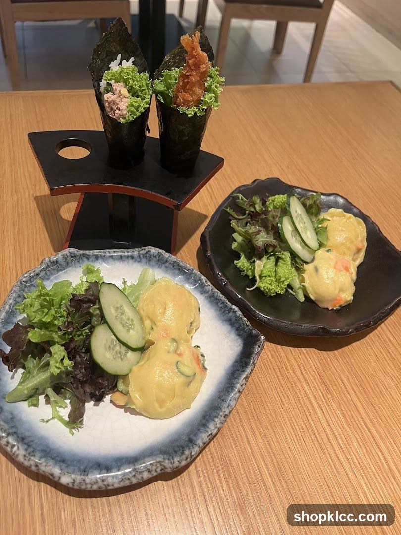 Japanese Hand Rolls and Potato Salad