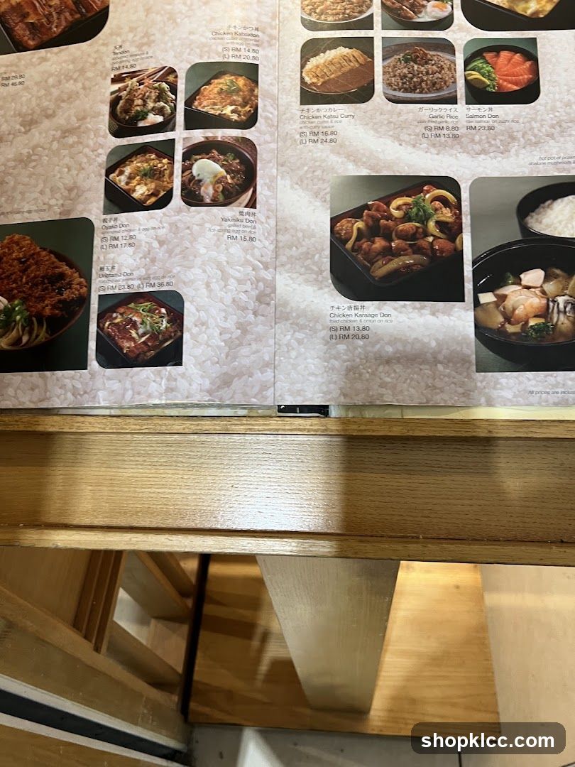 Japanese Food Menu