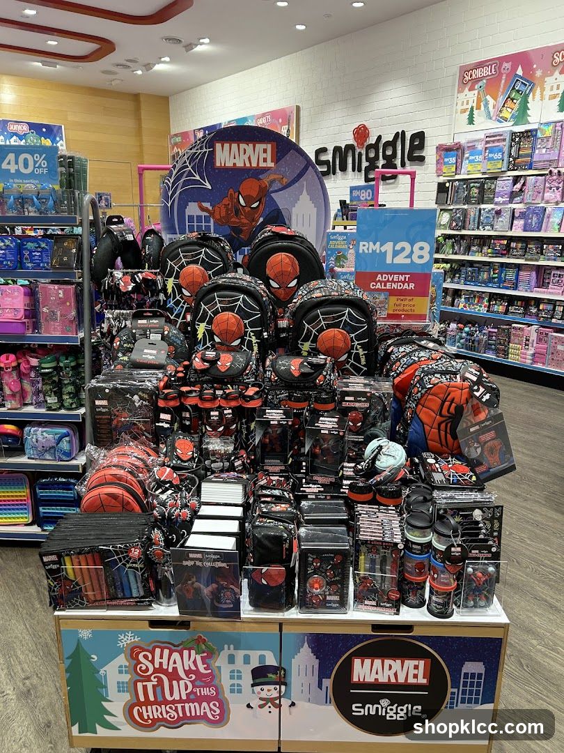 Marvel Spiderman Merchandise Display