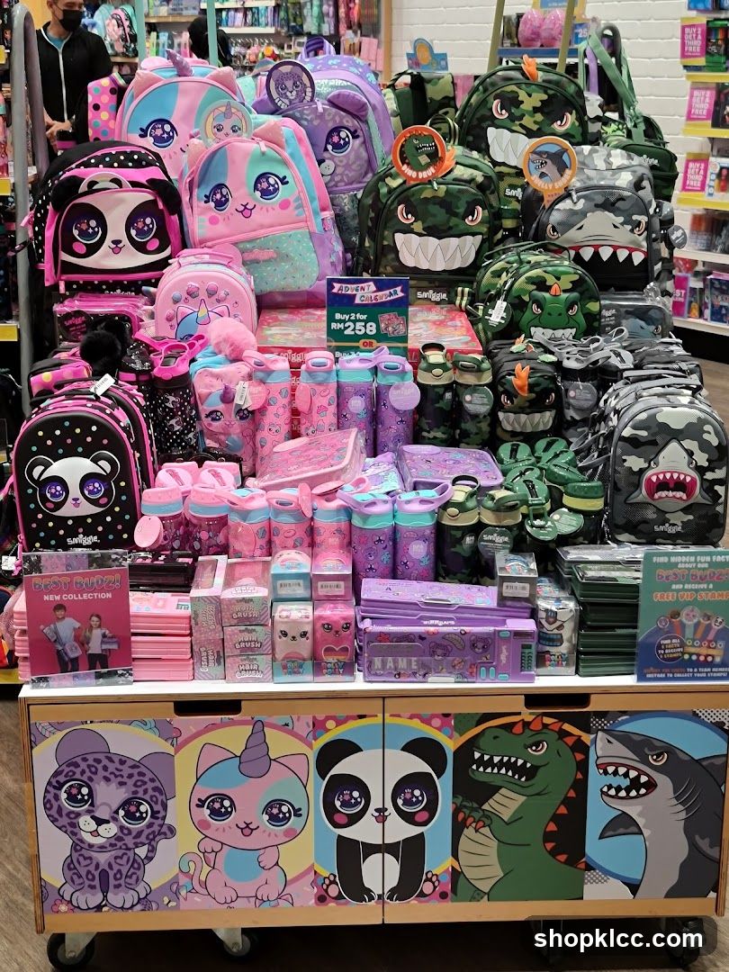 Smiggle Backpacks and Accessories Display