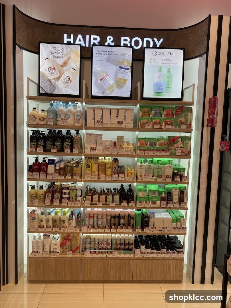 Hair & Body Products Display