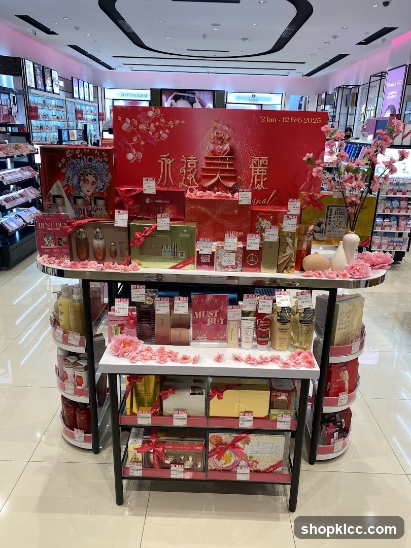 Cosmetics Display with Chinese New Year Theme