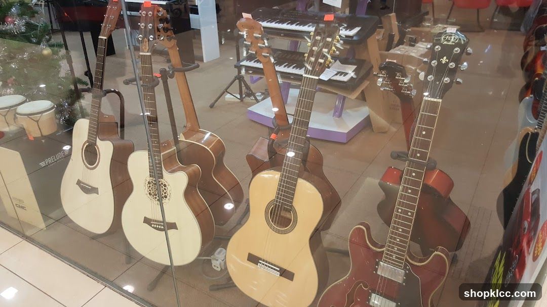 Guitars and Keyboards in a Store
