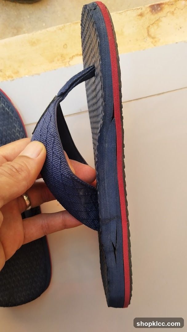 Blue Flip-Flop Side View