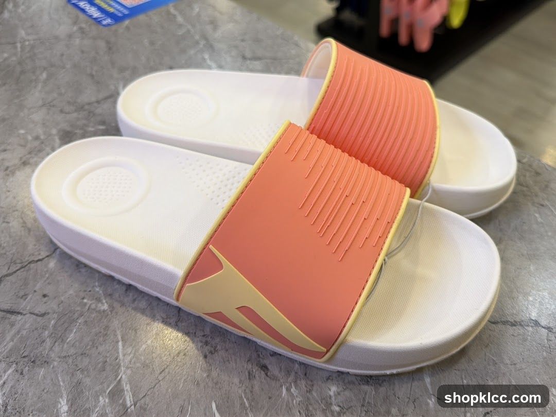 Orange and Yellow Slide Sandals