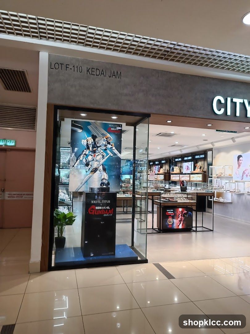 Kedai Jam Storefront with Gundam Display