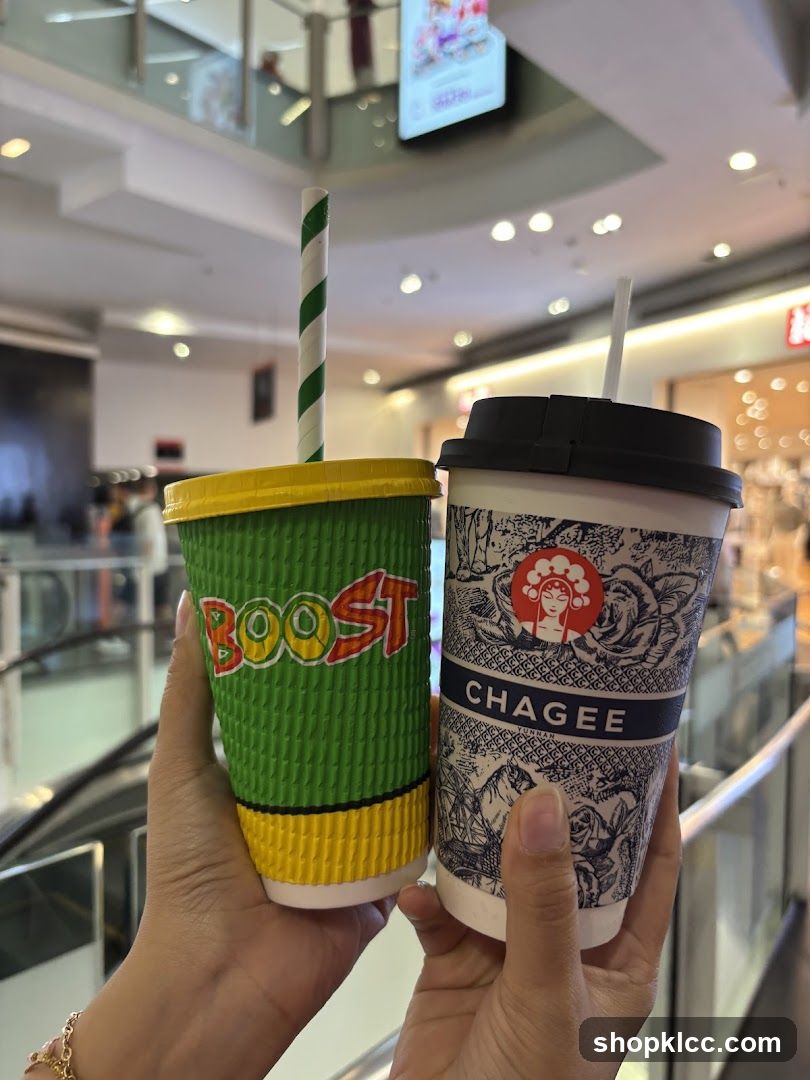 Two drinks with straws