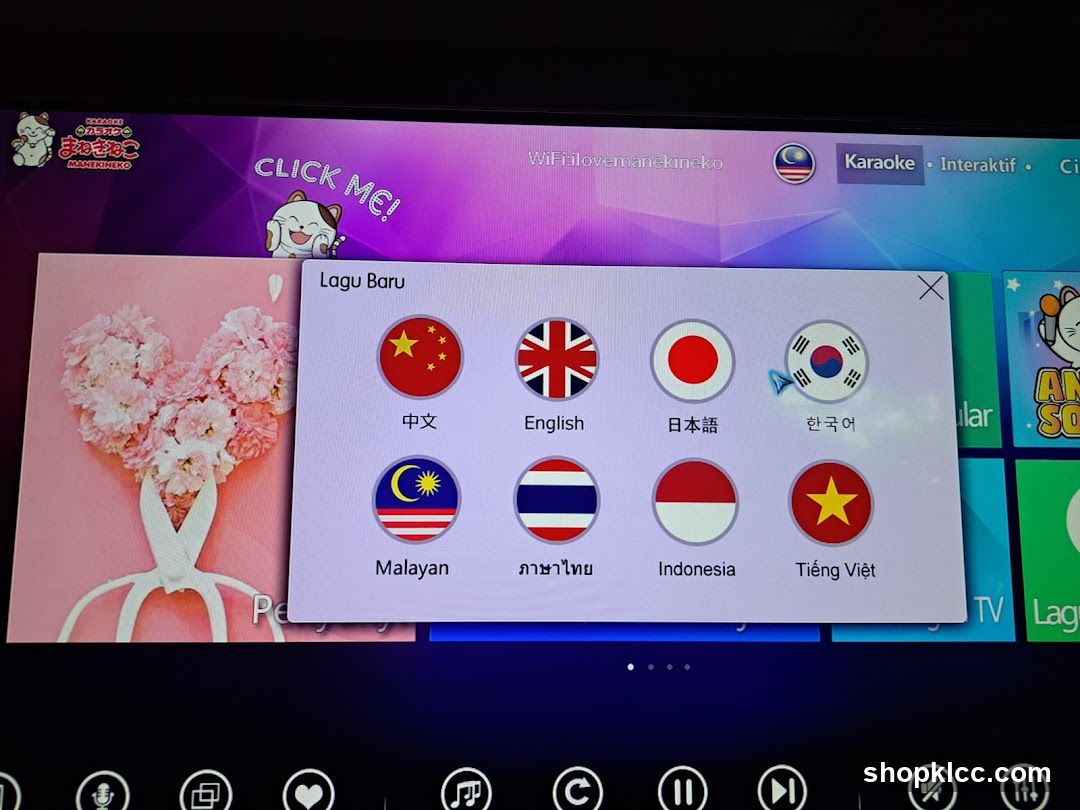 Karaoke Language Selection