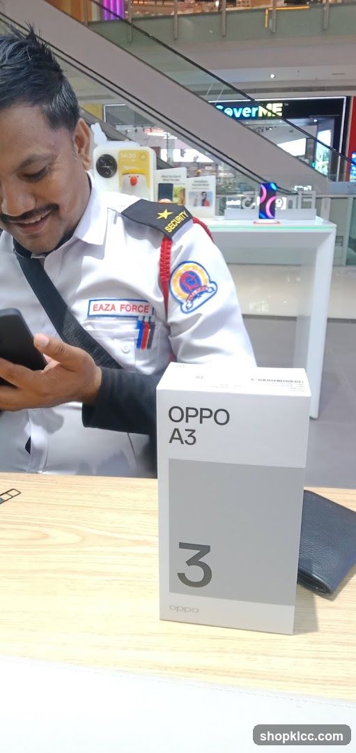 Security Guard with Phone and Oppo Box