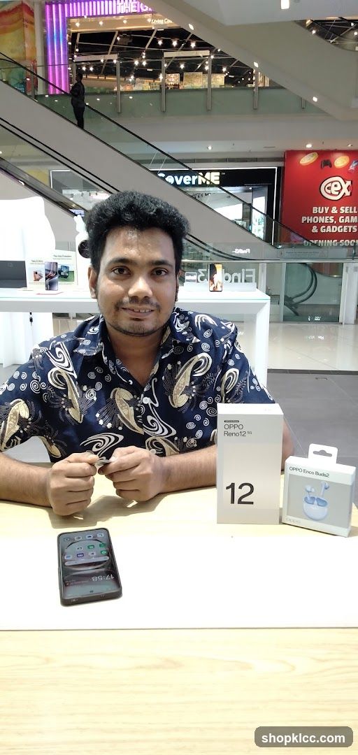 Man with OPPO products