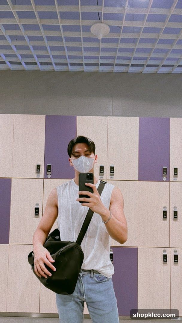 Man in Locker Room