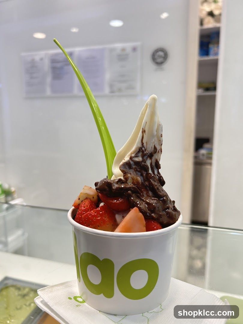 Yogurt with Strawberries and Chocolate