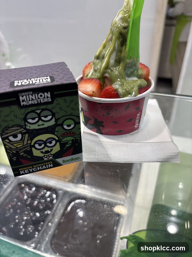 Minion Monsters Keychain and Yogurt