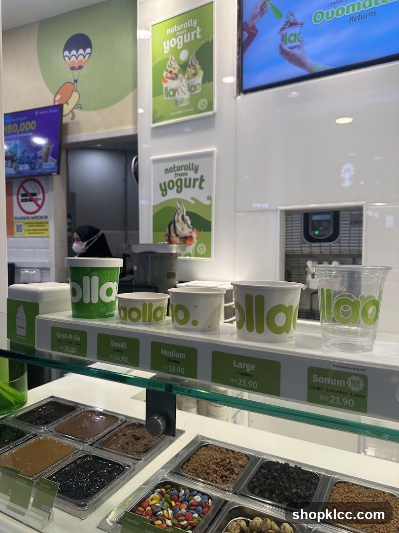 Yogurt shop display