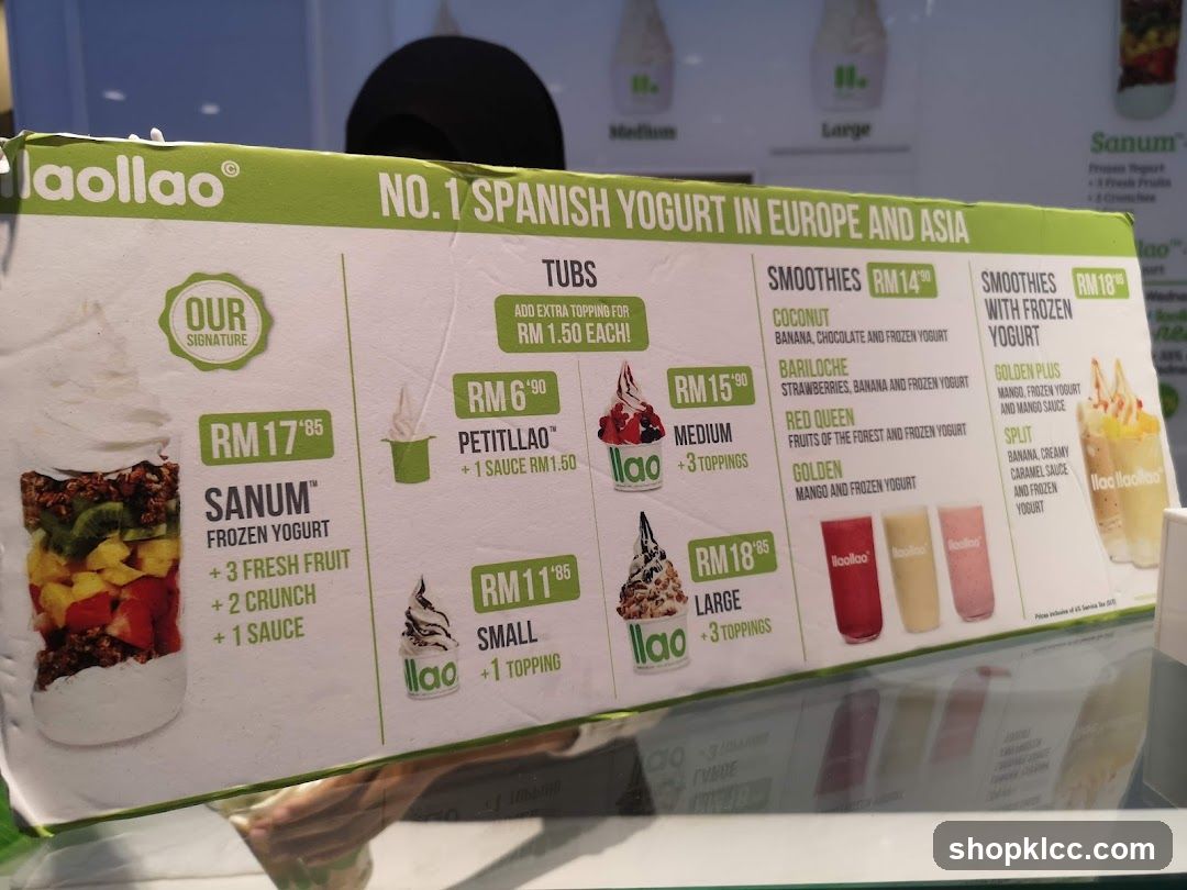 llaollao Menu