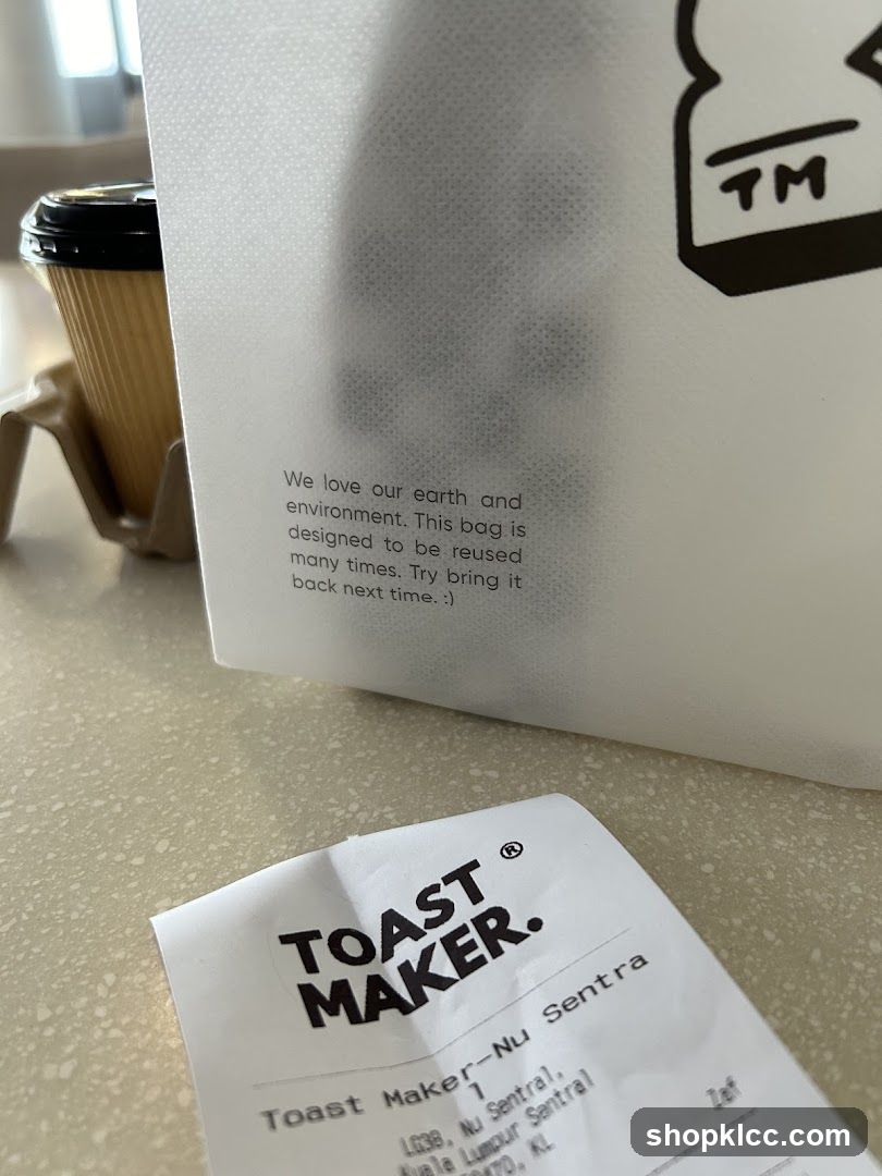 Receipt and reusable bag
