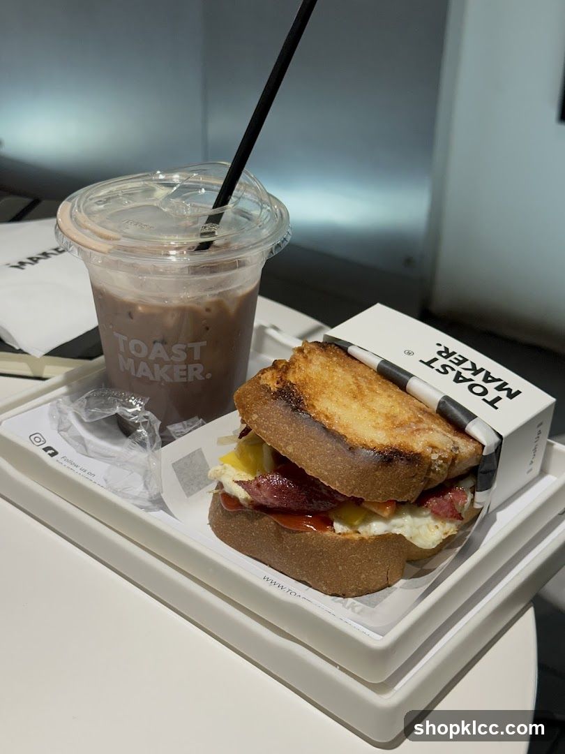 Toast Maker Sandwich and Drink