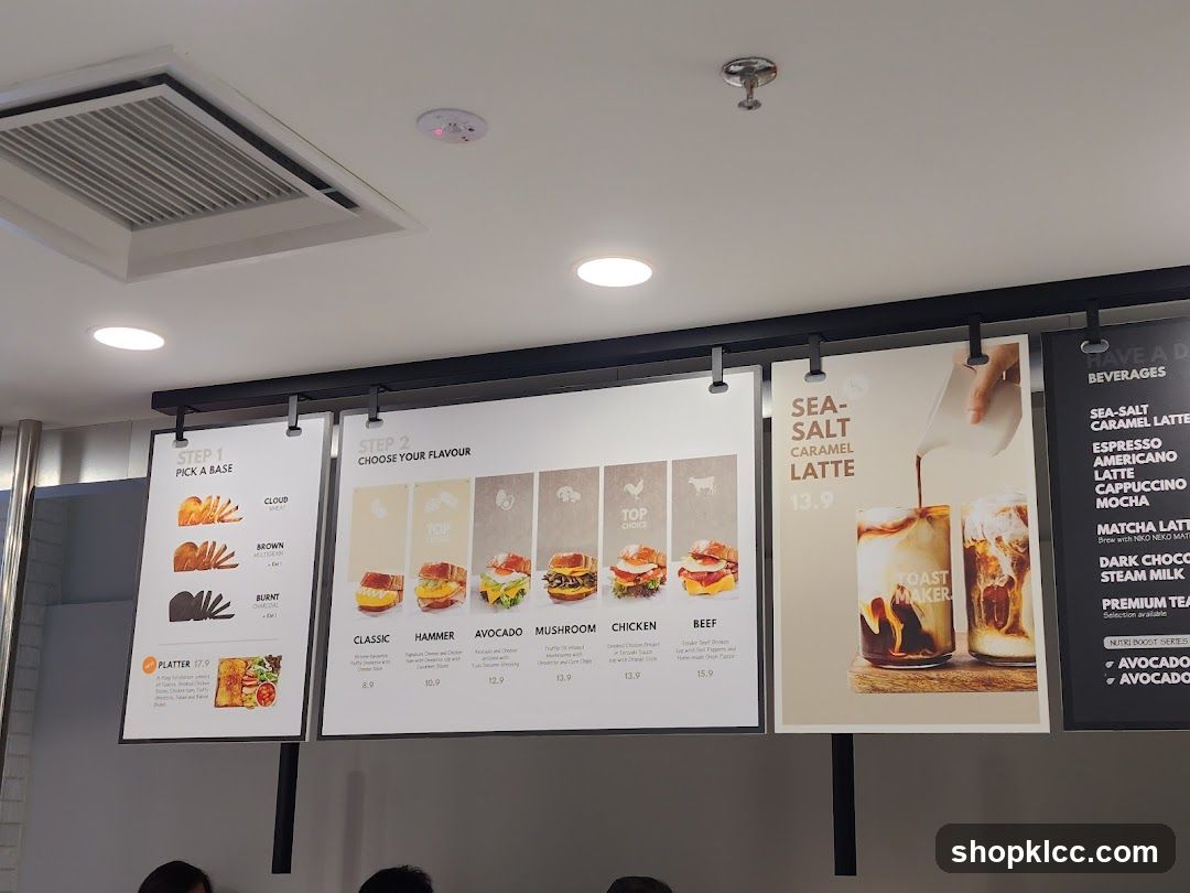 Toast Maker Menu