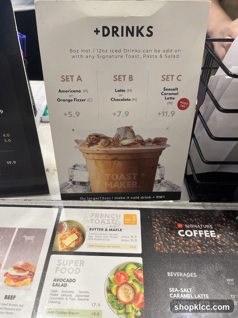 Drinks and Food Menu
