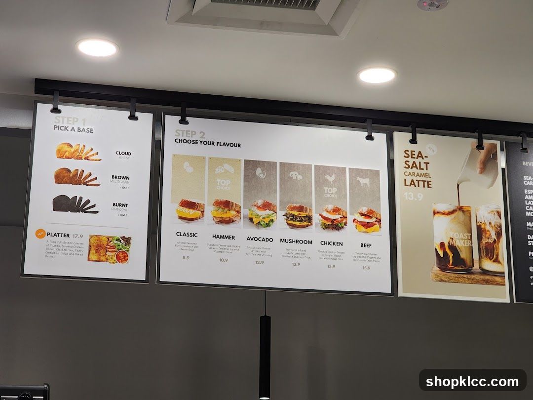 Sandwich and Drink Menu