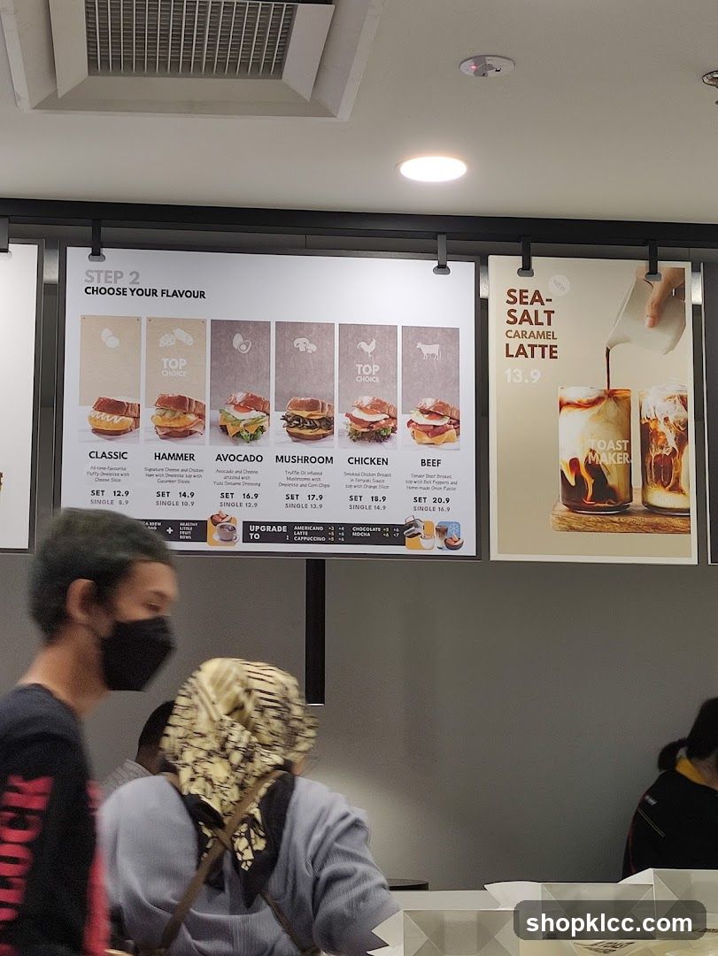 Sandwich and Drink Menu