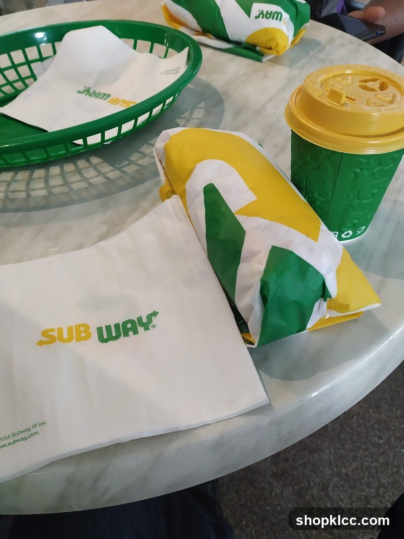 Subway Sandwiches and Drink
