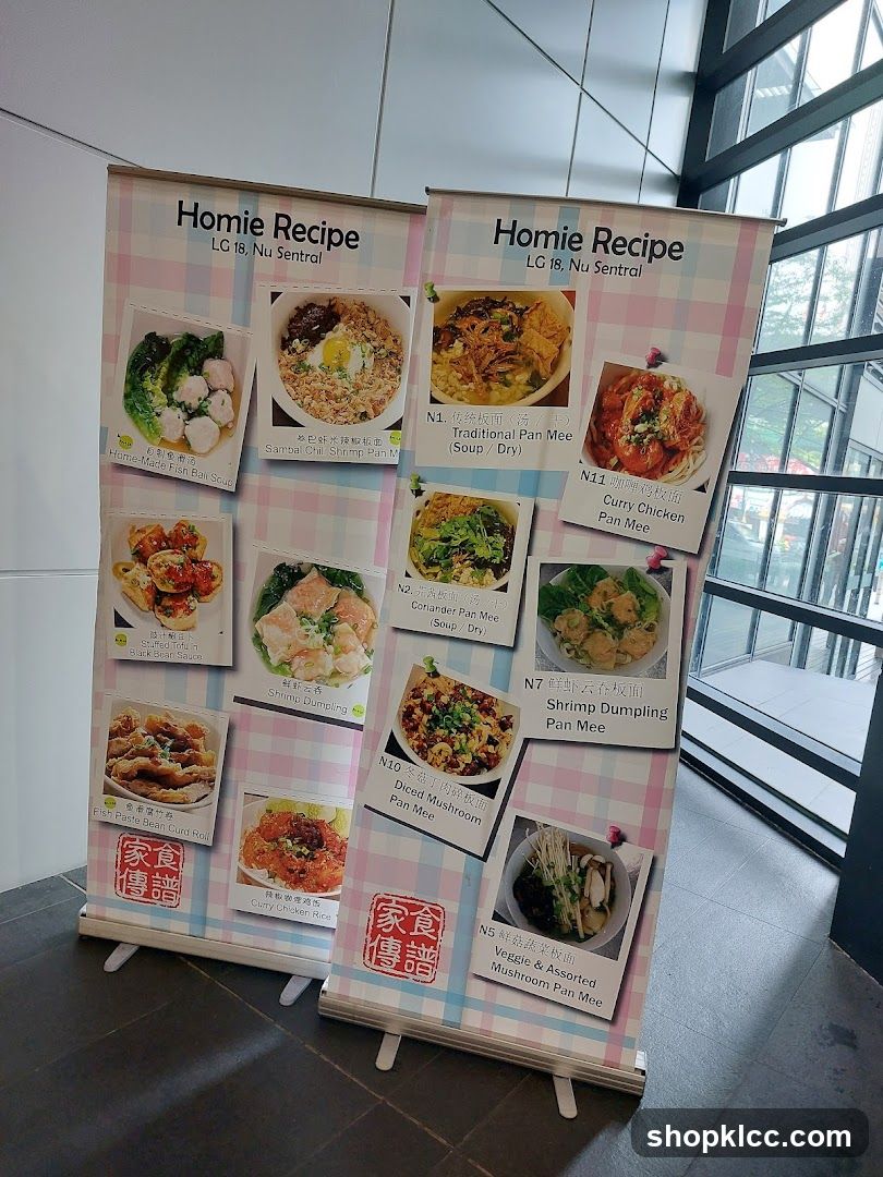 Homie Recipe Menu Banners