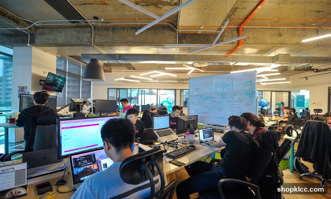 Office workers at desks