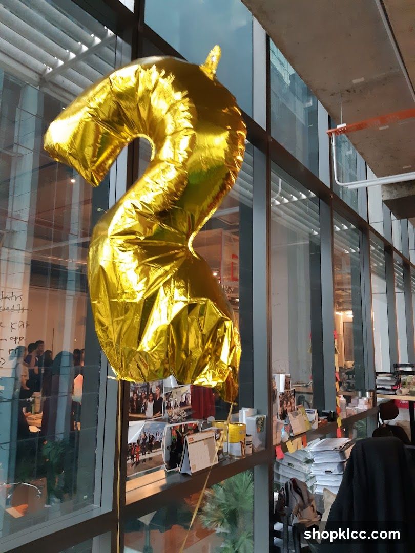 Gold Number 2 Balloon