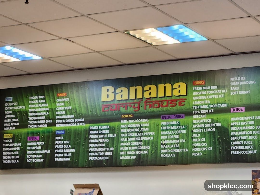 Banana Curry House Menu