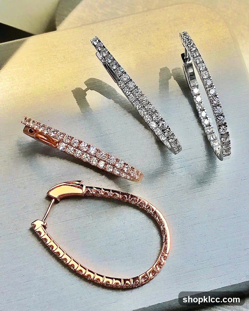 Diamond Hoop Earrings