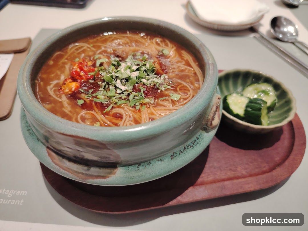 Noodle Soup with Pickled Cucumbers