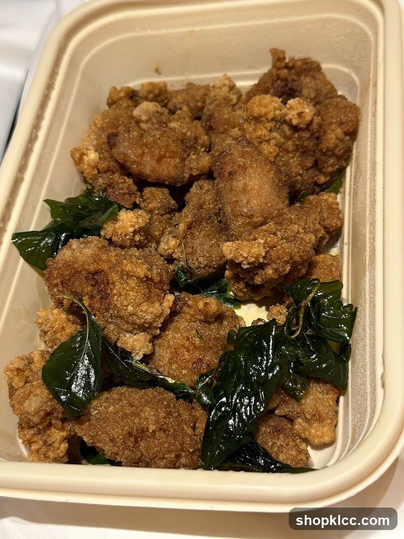 Fried Chicken Bites with Basil