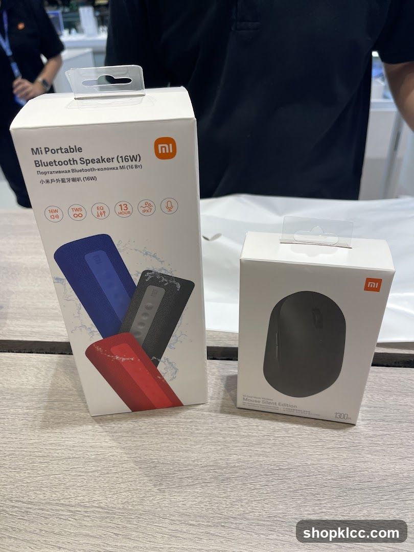 Xiaomi Portable Bluetooth Speaker and Mouse