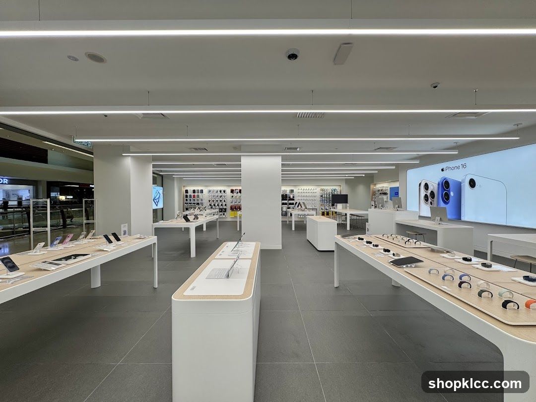 Modern electronics store interior
