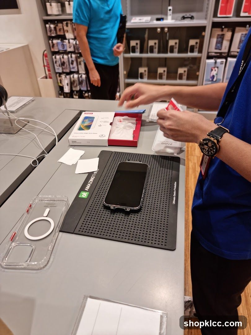 Applying a screen protector